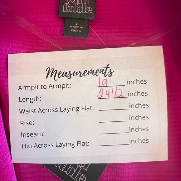 WILD FABLE HOT PINK WOMENS BLOUSE FRONT TIES LARGE CUFF SLEEVES - Picture 14 of 14